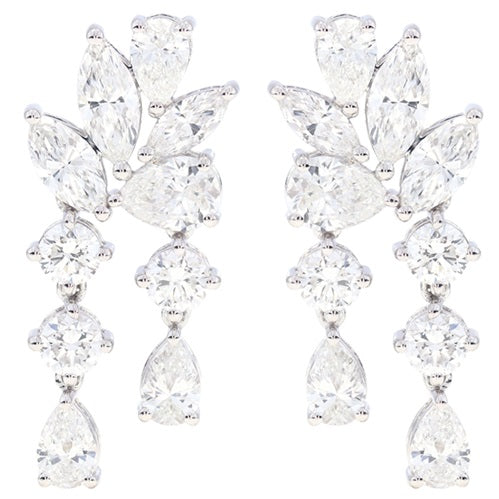 7.50 ctw. Lab-Created Diamond Earrings in 14K White Gold