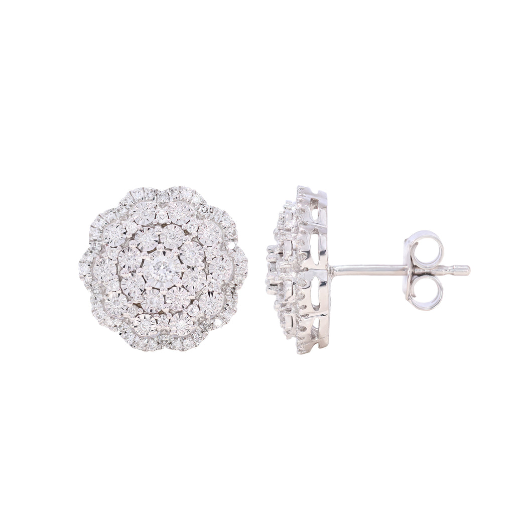 0.50 ctw. Lab-Created Diamond Stud Earrings in 14K White Gold