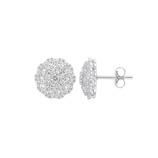 Diamond Cluster Earrings