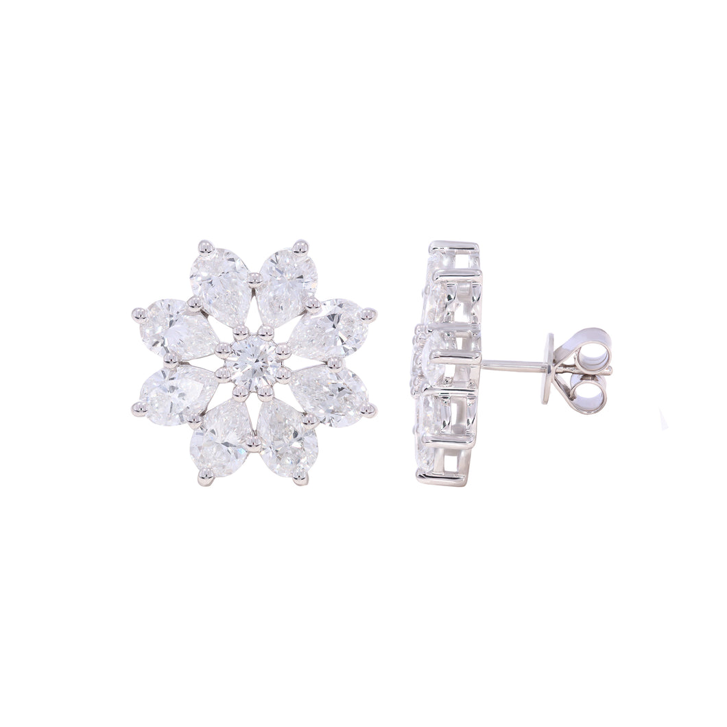 6.25 ctw. Lab-Created Diamond Stud Earrings in 14K White Gold