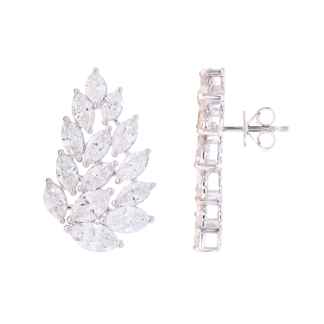 6.69 ctw. Lab-Created Diamond Stud Earrings in 14K White Gold