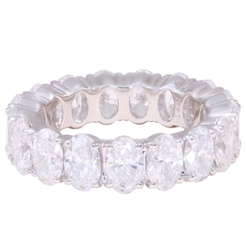 6.50 ctw. Oval Shaped Lab-Created Diamond Eternity in 14K White Gold
