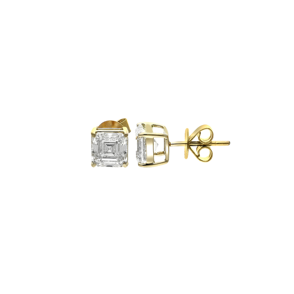 Asscher Cut Stud Earrings