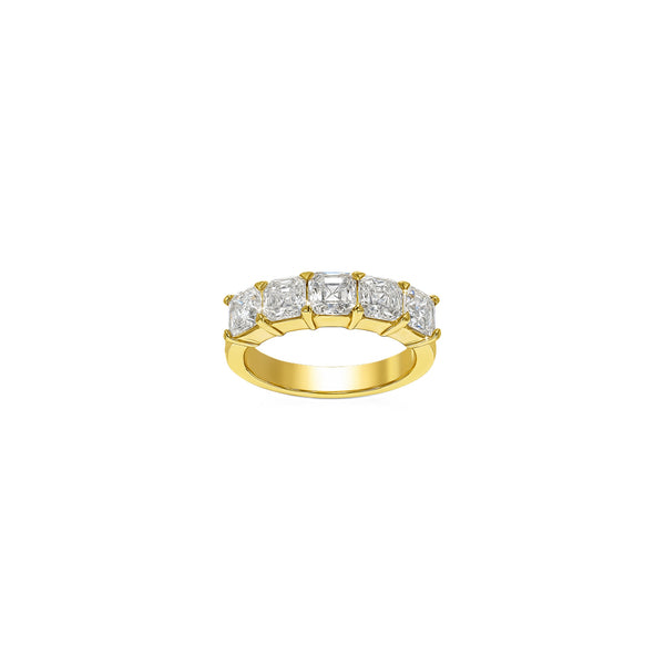Asscher Diamond Band