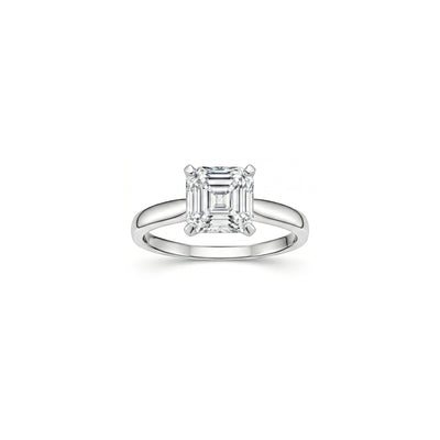 Asscher Cut Solitaire Ring - 3ct