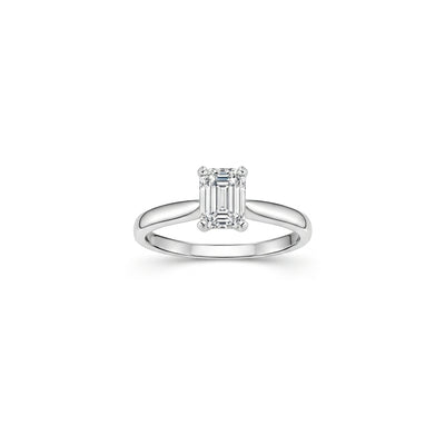 Emerald Cut Solitaire Ring - 1ct