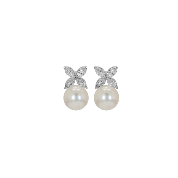 Diamond & Pearl Earrings