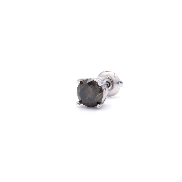1.00 ctw. Black Diamond Single Stud