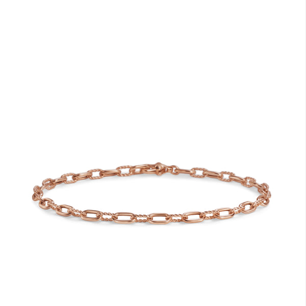 DY Madison® Chain Bracelet in 18K Rose Gold, 3mm