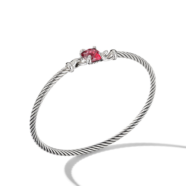 Chatelaine Bracelet with Rhodolite Garnet and Diamonds