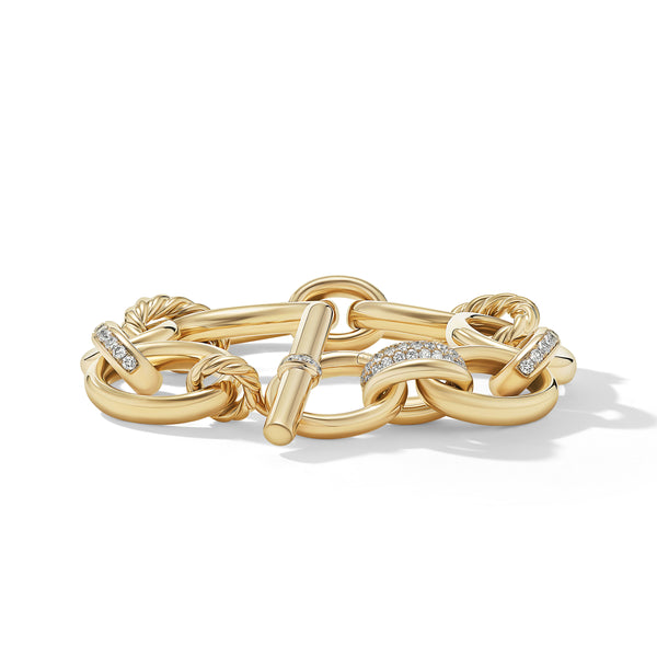 DY Mercer Bracelet in 18K Yellow Gold with Pave© Diamonds