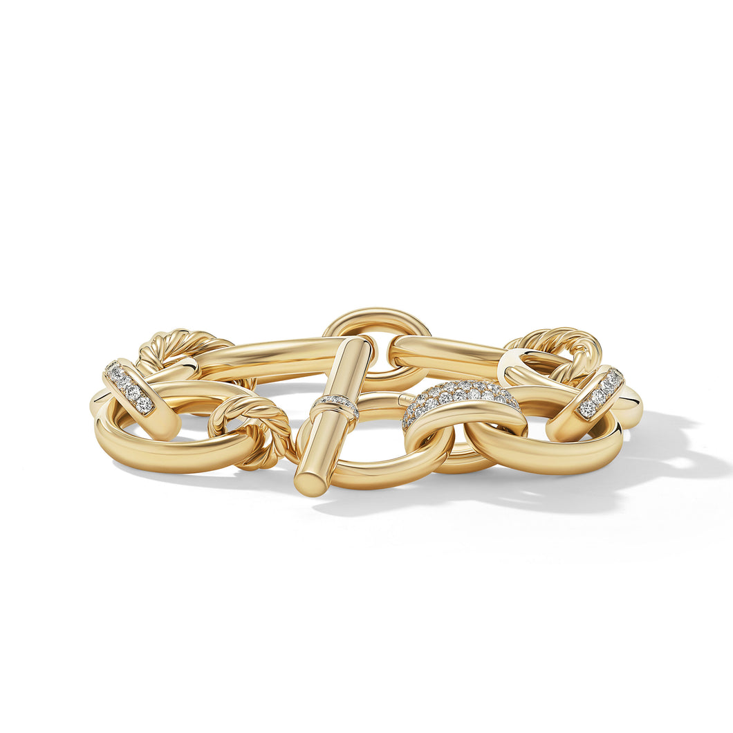 DY Mercer Bracelet in 18K Yellow Gold with Pave© Diamonds
