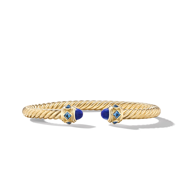 Renaissance Bracelet in 18K Yellow Gold with Lapis and Hampton Blue Topaz