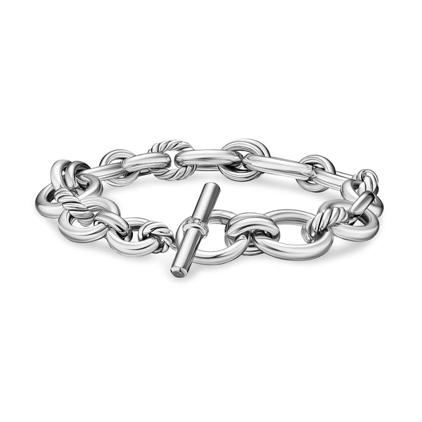 DY Mercer® Chain Bracelet in Sterling Silver with Diamonds, 8mm