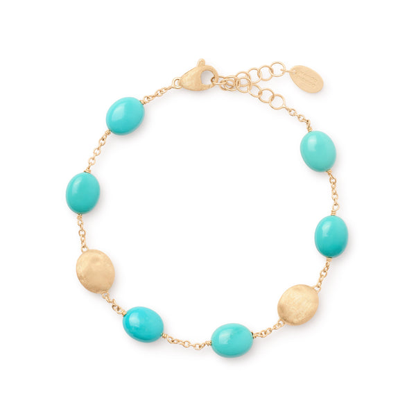 18K Yellow Gold Bracelet with Turquoise