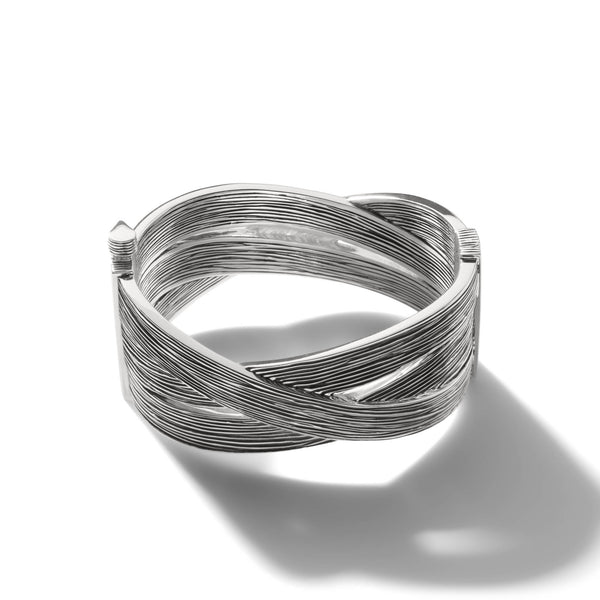 Bamboo Striated Hinged Bangle