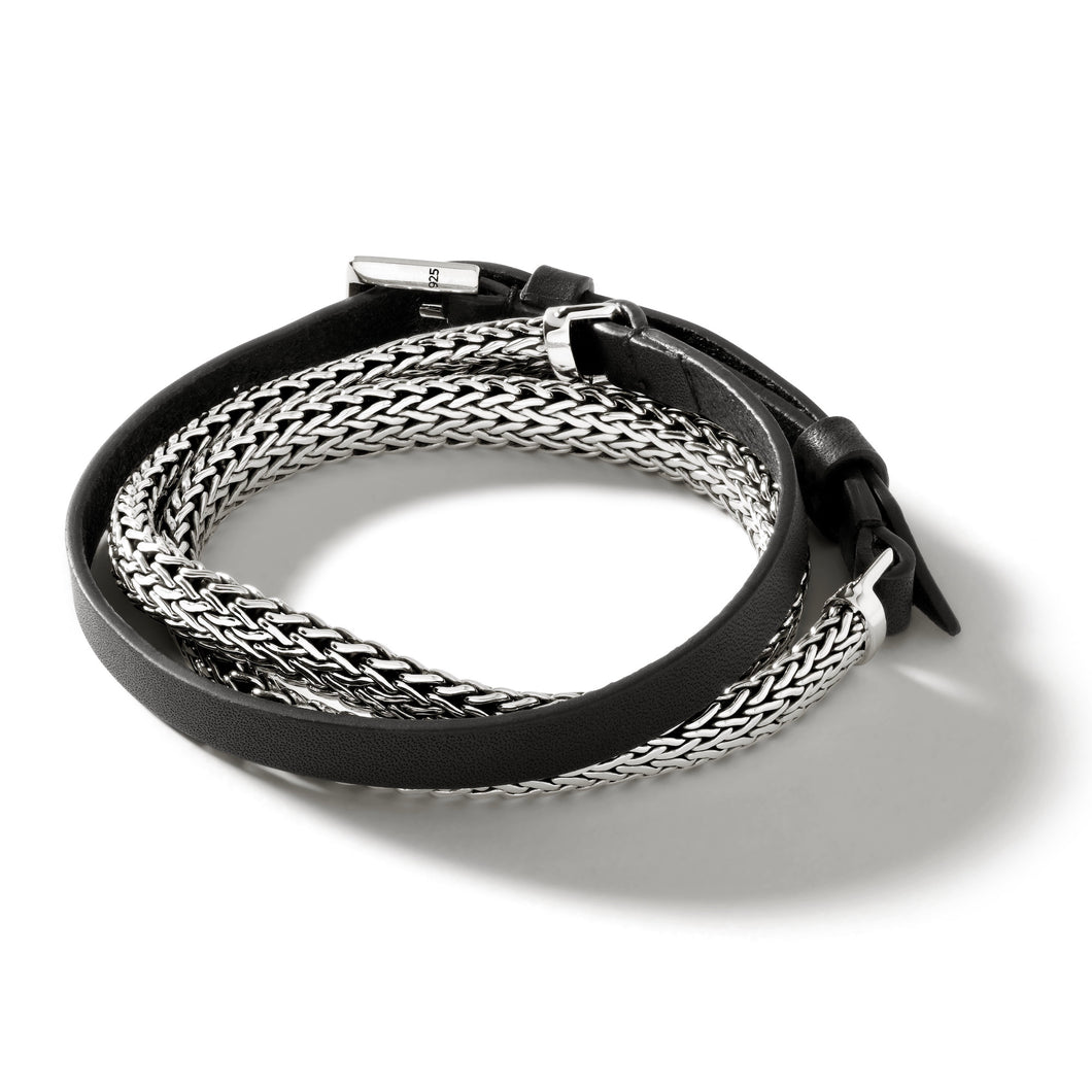 Icon Leather Wrap Bracelet