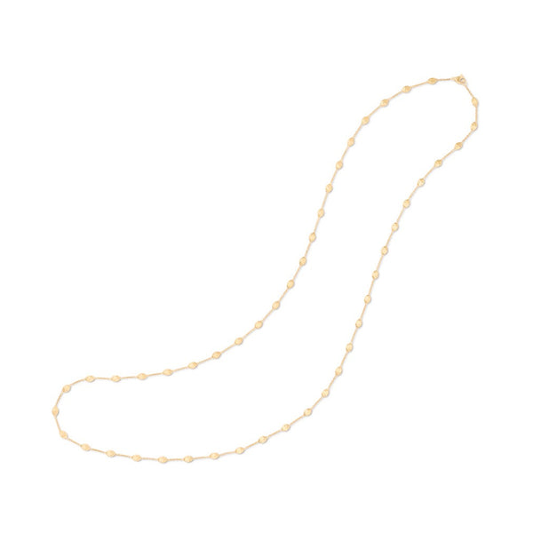 18K Yellow Gold Small Bean Long Necklace