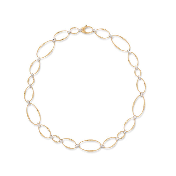 18K Yellow Gold and Diamond Flat Link Collar