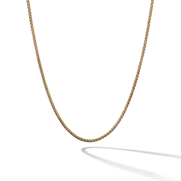 Box Chain Necklace in 18K Gold, 1.7mm