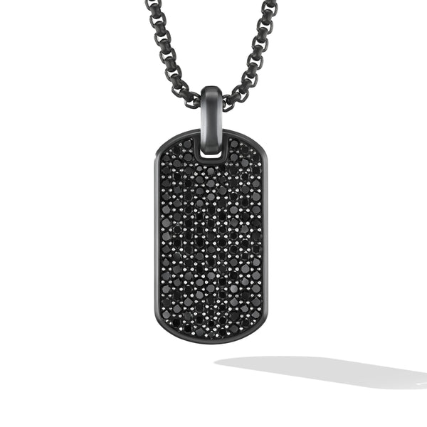 Streamline Pave© Tag in Black Titanium with Black Diamonds