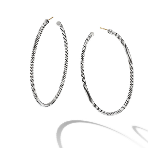 Sculpted Cable Hoop Earrings