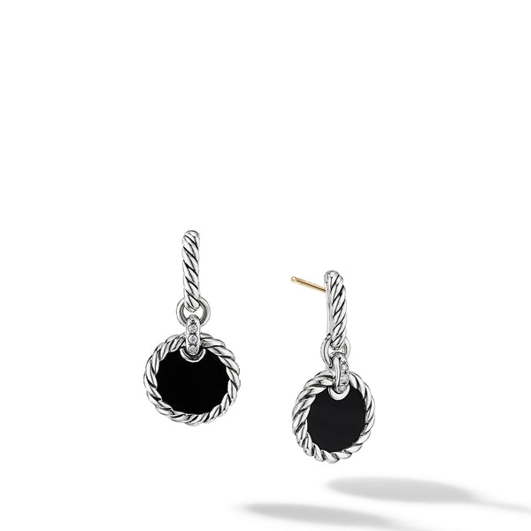 DY Elements Drop Earrings with Black Onyx and Pave© Diamonds