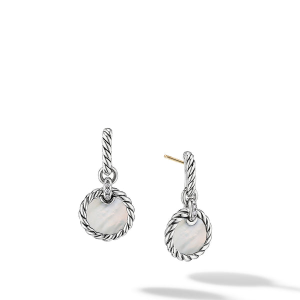 DY Elements Drop Earrings with Mother of Pearl and Pave© Diamonds