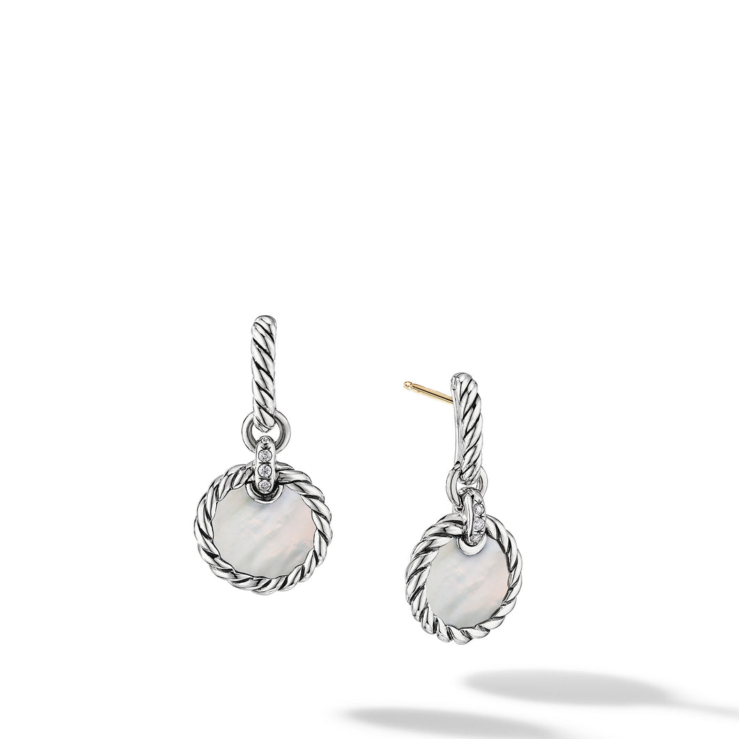 DY Elements Drop Earrings with Mother of Pearl and Pave© Diamonds