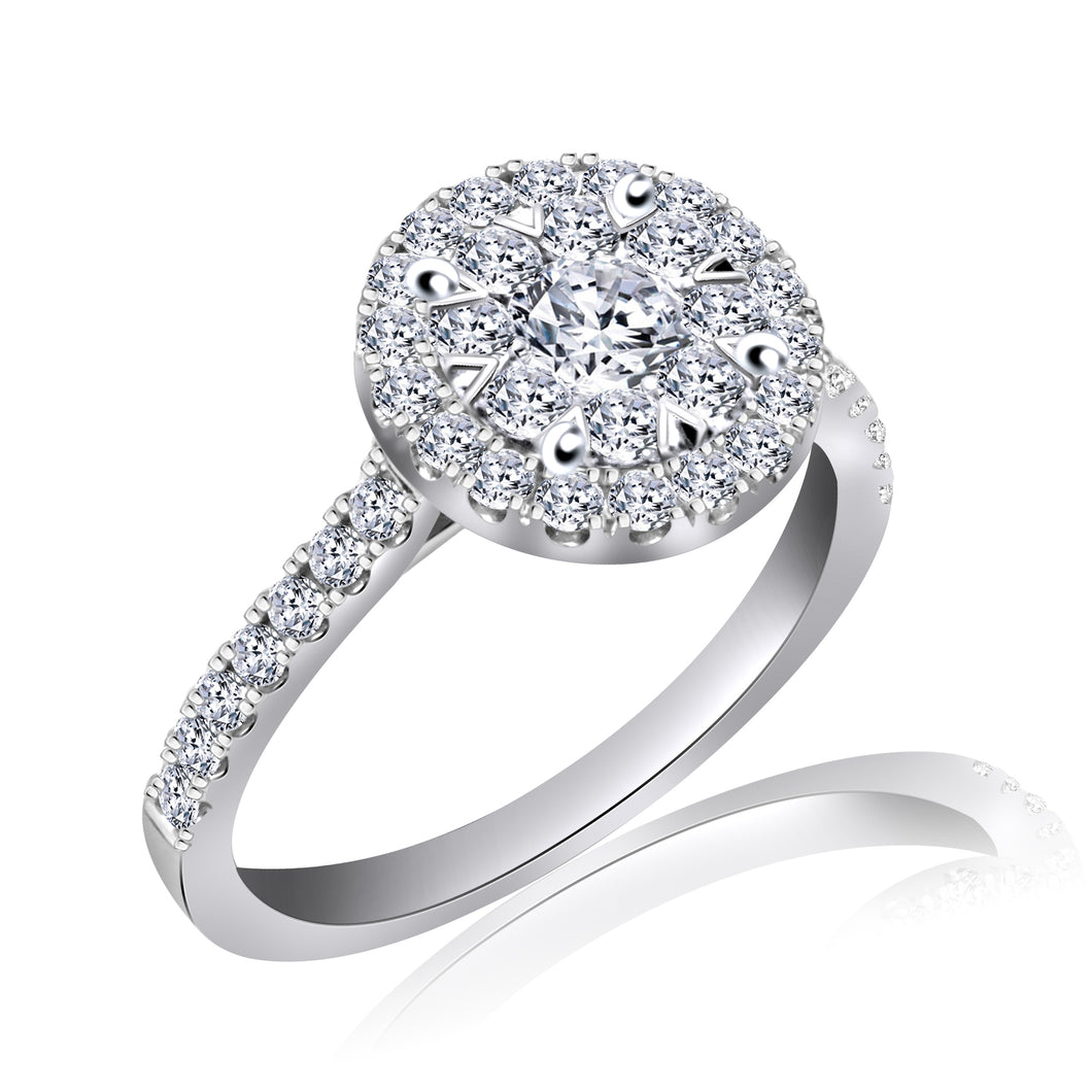 1.00 CTW Diamond Cluster Ring