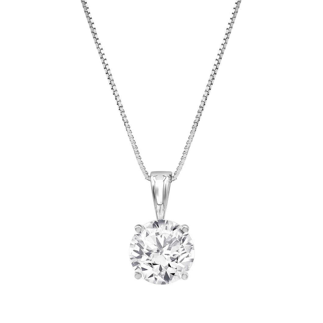 2.58 ct. Lab-Created Diamond Pendant in 14K White Gold