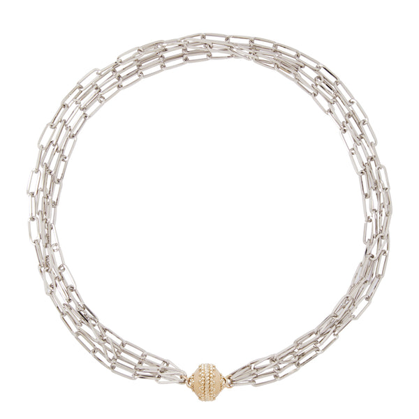 Kingsbury Rhodium Multi-Strand Necklace