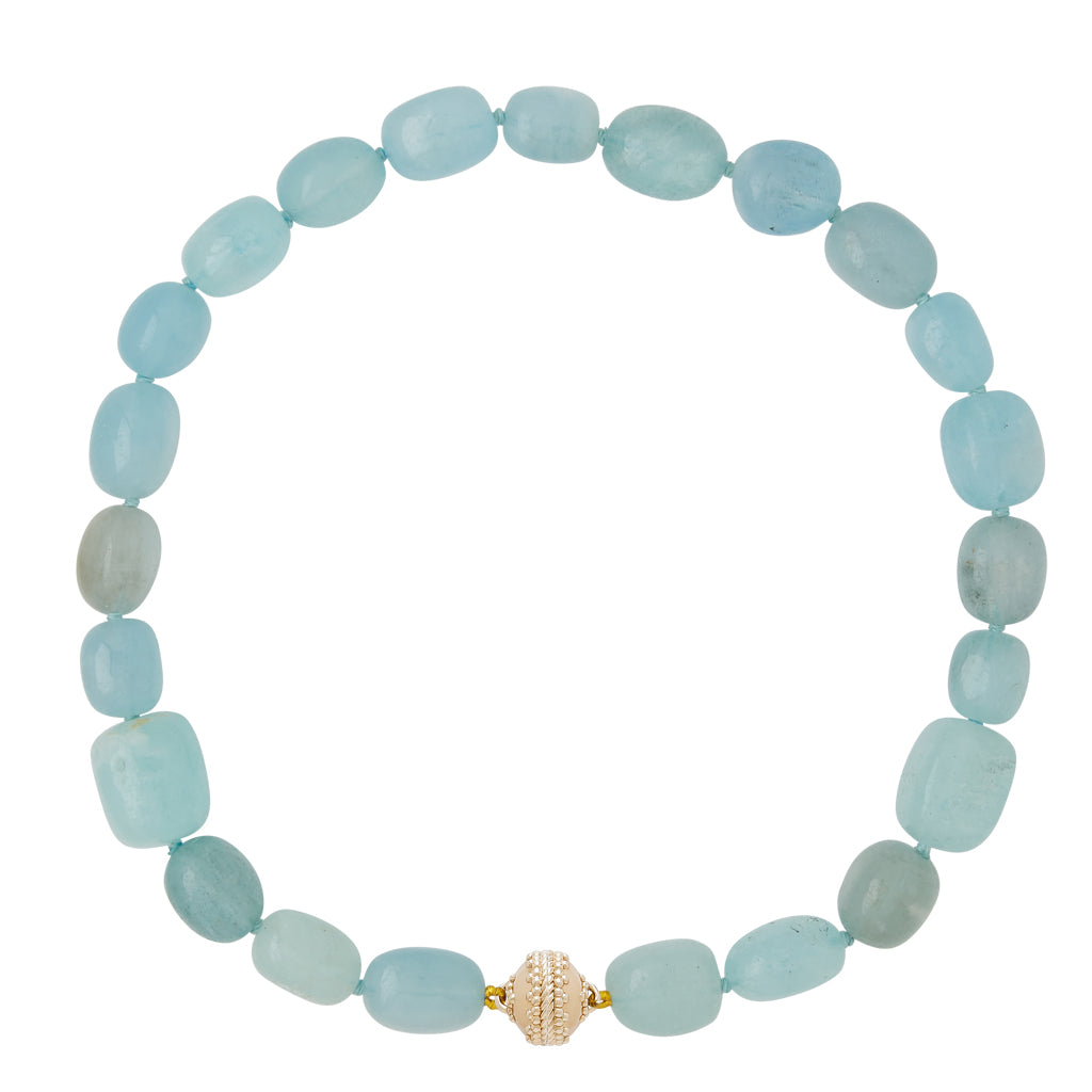 Helen Aquamarine Tumbled Necklace