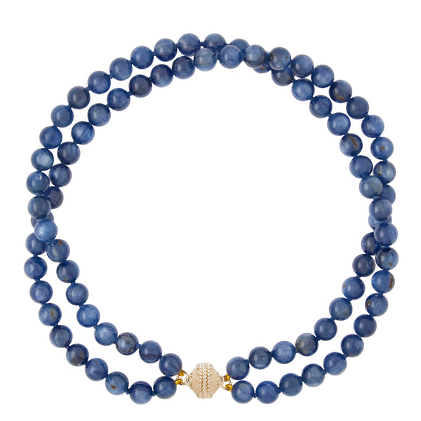 Victoire 9mm Blue Kyanite Double-Strand Necklace