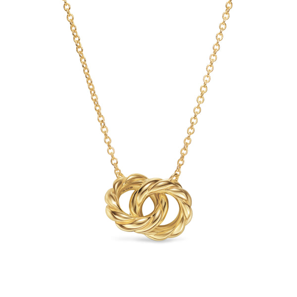 Sculpted Cable Chain Necklace in 18K Yellow Gold, 9mm