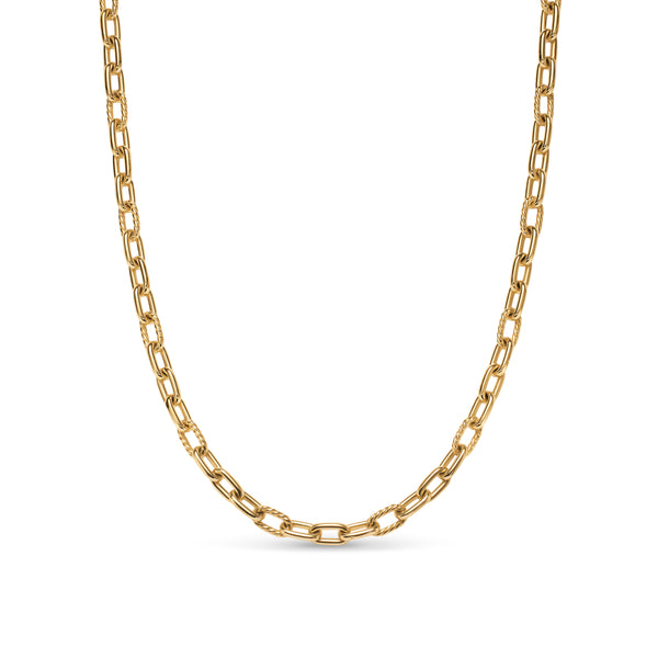 DY Madison Smooth Chain Necklace in 18K Yellow Gold, 6mm