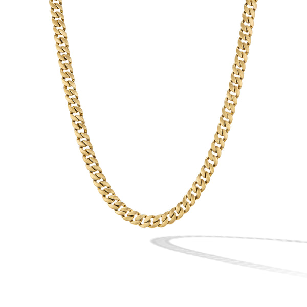 Curb Chain Necklace in 18K Yellow Gold, 6mm