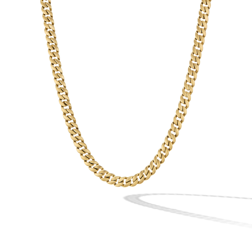 Curb Chain Necklace in 18K Yellow Gold, 6mm