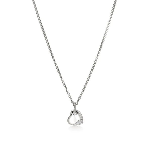 Pebble Heart Necklace Small