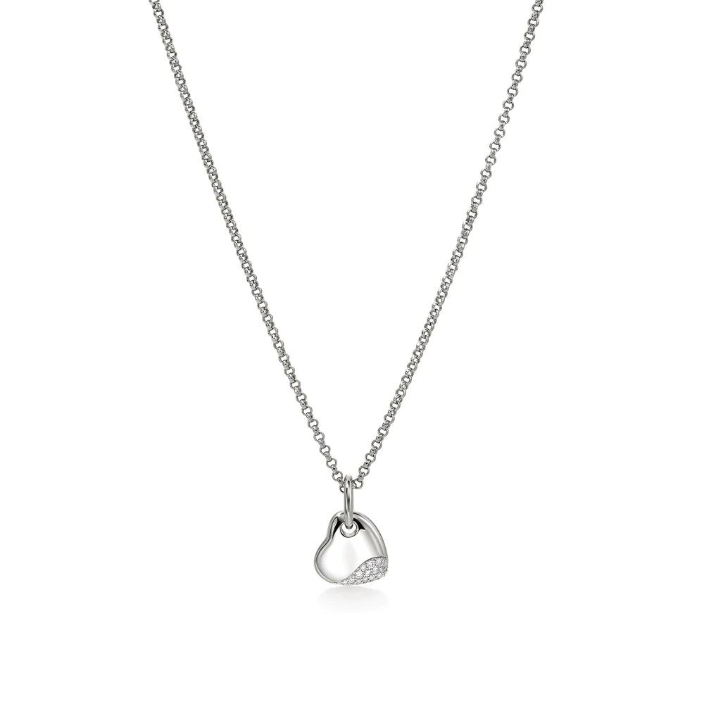Pebble Heart Necklace Small