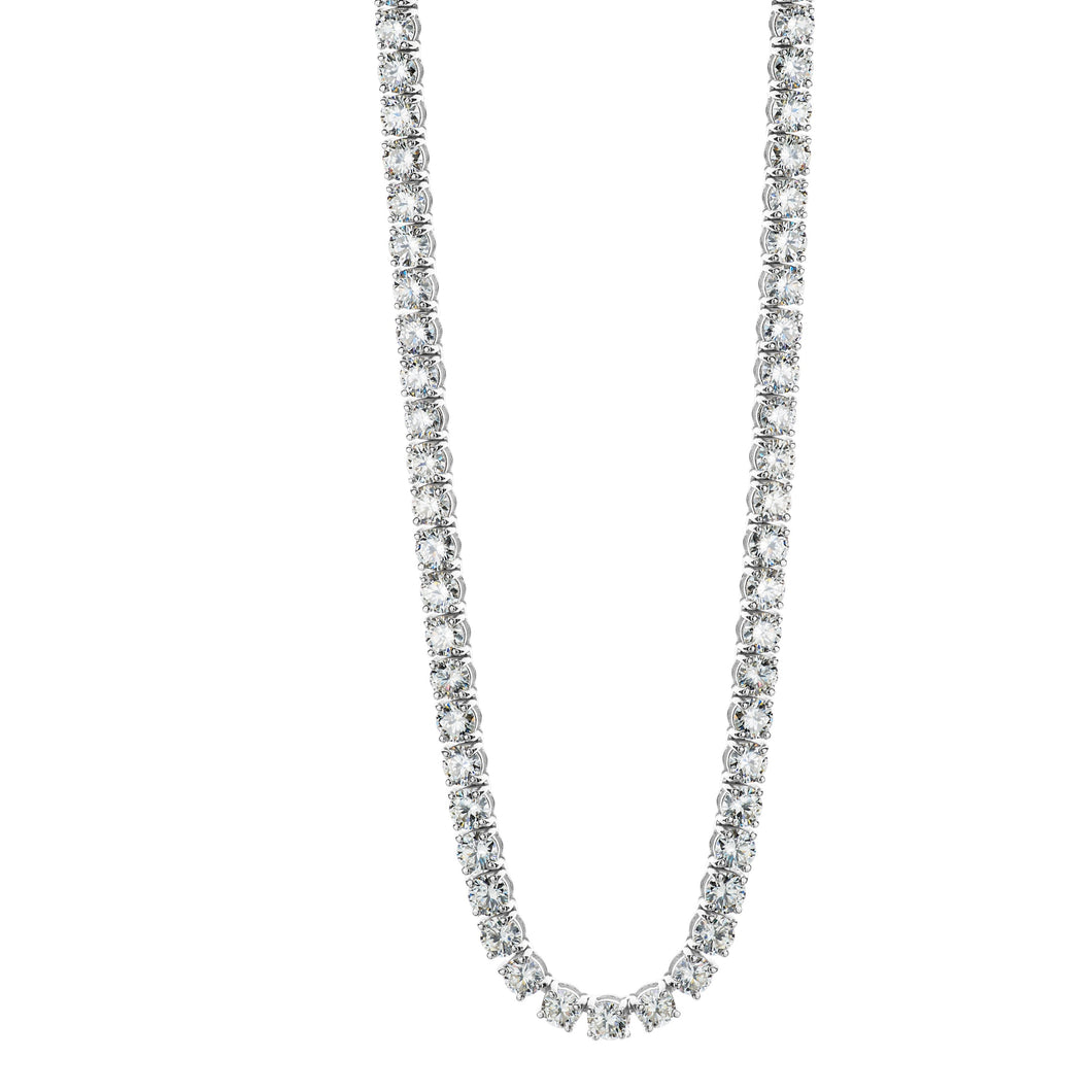 18.00 ctw. Lab-Created Diamond Set Tennis Necklace in 14K White Gold