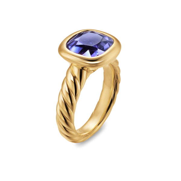 DY Mercer® Stone Ring in 18K Yellow Gold with Iolite, 10mm
