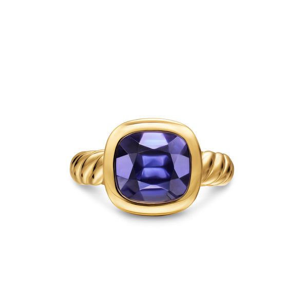 DY Mercer® Stone Ring in 18K Yellow Gold with Iolite, 10mm