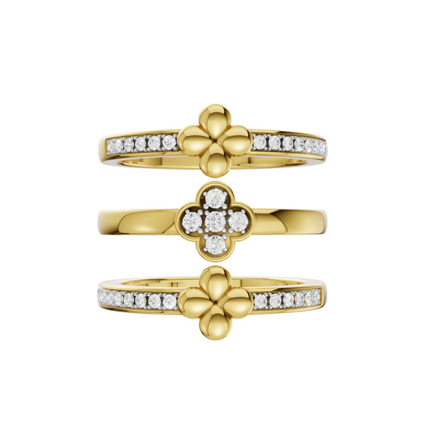 Stacking Clover Rings