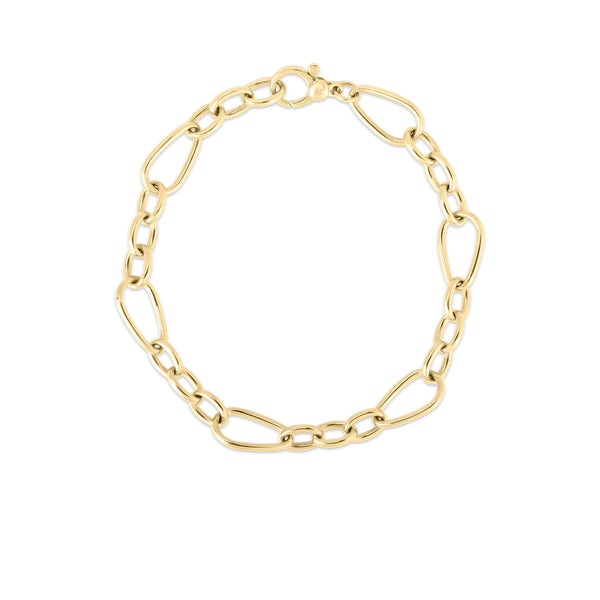 18K Yellow Gold Link Bracelet 7"
