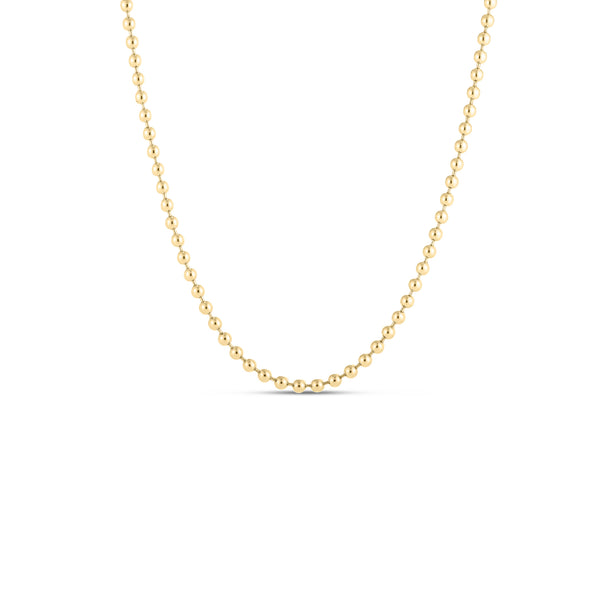 18K Yellow Designer Gold Classic Bead Chain