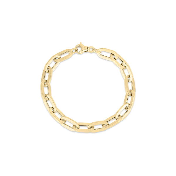 18K Yellow Gold Classic Oro Bracelet 8"