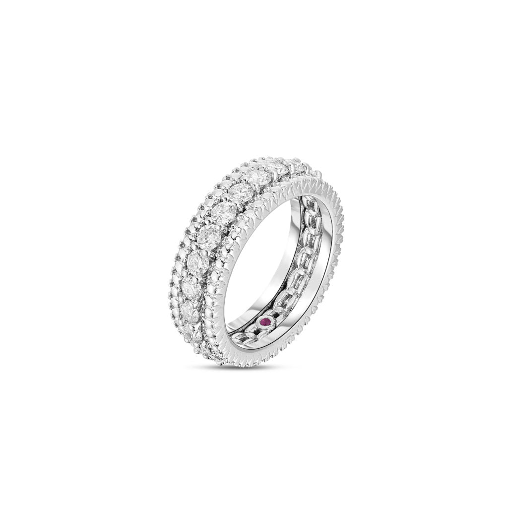 18K White Gold Siena Diamond 1 Row Ring – Little Switzerland