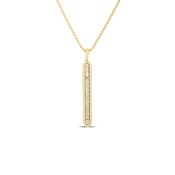 18K Yellow Gold Siena Diamond Tablet Necklace