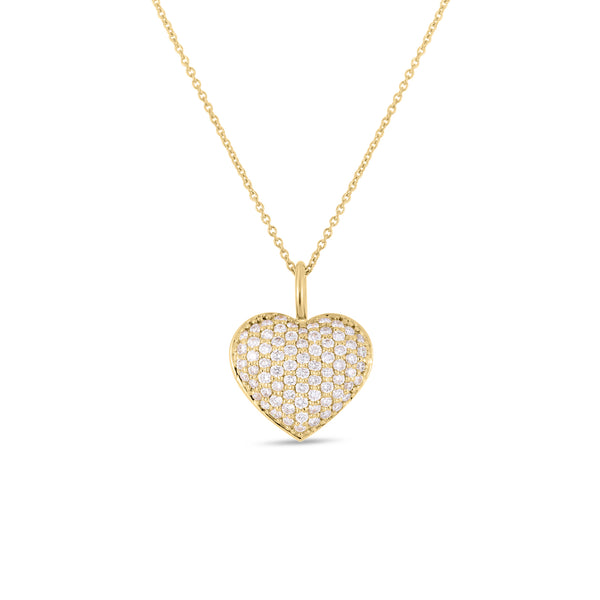 18K Yellow Gold Tiny Treasure Diamond Heart Necklace
